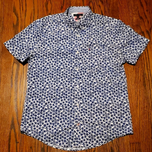 Tommy Hilfiger Slin Fit Print Shirt - Picture 1 of 4